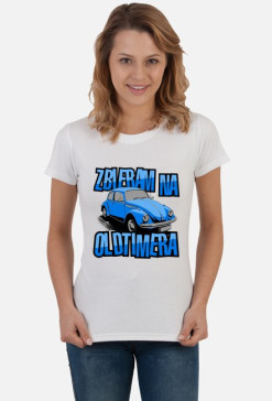 Zbieram na oldtimera (bluzka damska) ciemna grafika