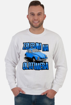 Zbieram na oldtimera (bluza męska klasyczna) ciemna grafika
