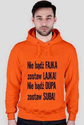 Bluza z kapturem Biała napis