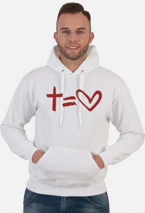 Krzyż równa się Miłość - bluza męska