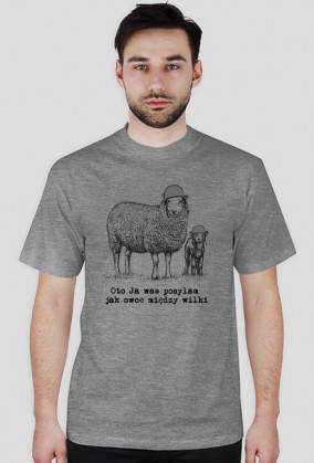 Bądź jak owca - koszulka męska