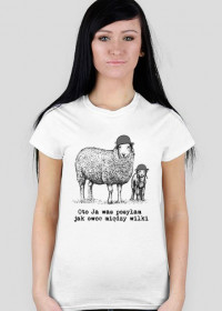 Bądź jak owca - koszulka damska