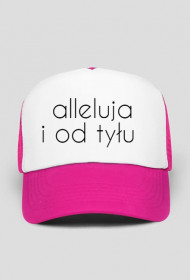 Czapka biało-różowa "Alleluja i od tyłu"