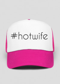 Czapka biało-różowa "#hotwife"