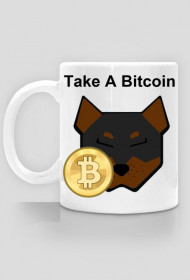 Kubek Take A Bitcoin Który jest gorący