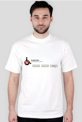 Koszulka męska dla informatyka - Invalid Action