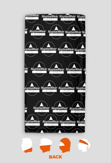 NuptseWear- komin koloru czarnego z logo NuptseWear