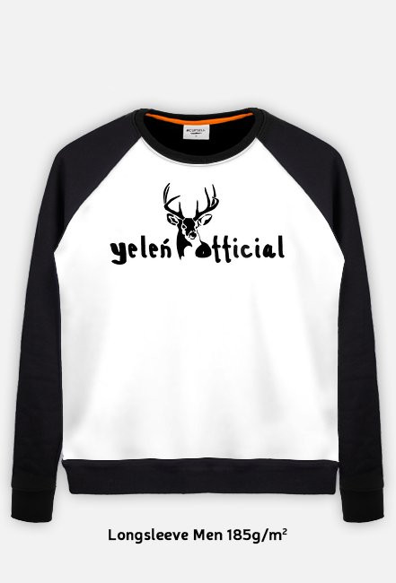 Bluza bez kaptura YELEŃ OFFICIAL czarno biała uniseks