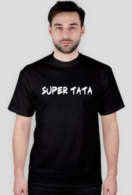 koszulka "super tata" czarna