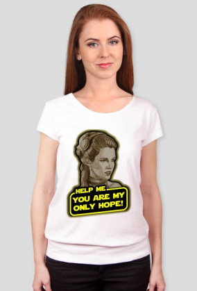 Koszulka Damska - HELP ME, YOU ARE MY ONLY HOPE! - Star Wars
