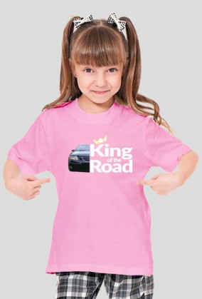 Saab King + korona dla dziewczynki białe napisy