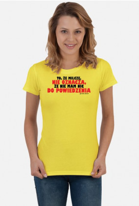 T-shirt Damski Nie oznacza