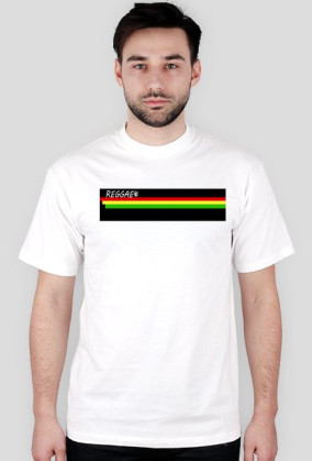 Koszulka z napisem Reagge