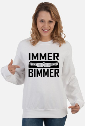 Immer Bimmer (bluza damska klasyczna) ciemna grafika