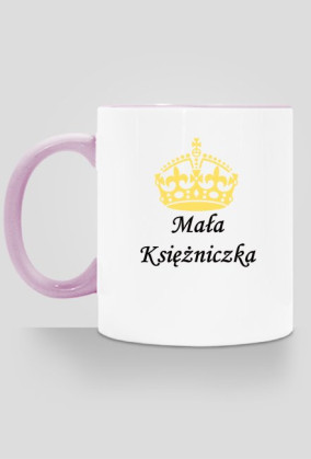 kubek, kolorowe ucho - mała księżniczka