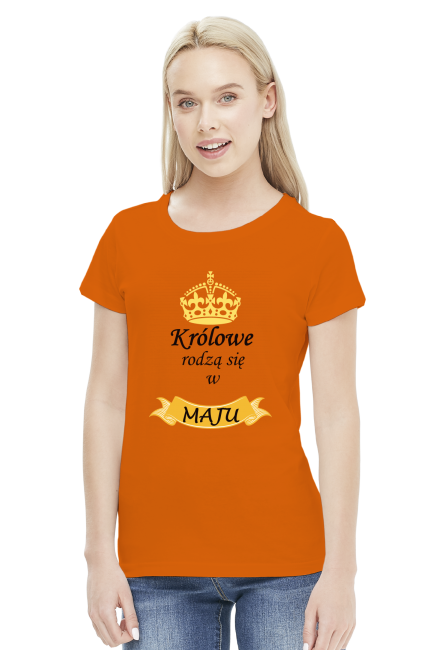 t-shirt damski - królowe rodzą się w maju