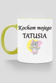 kubek, kolorowe ucho - kocham mojego tatusia