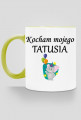 kubek, kolorowe ucho - kocham mojego tatusia, balonik