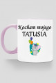 kubek, kolorowe ucho - kocham mojego tatusia, balonik