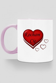 kubek, kolorowe ucho - kocham Cię