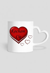 kubek, serduszko - kocham Cię