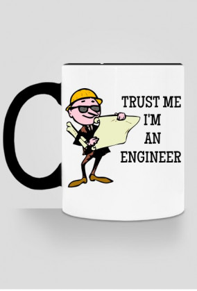 Trust me I'm an engineer kubek z kolorowym uchem