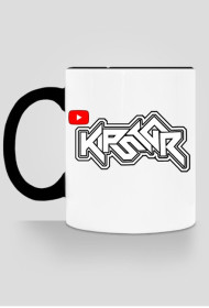 biały kubek z kolorowym uszkiem KIPSTAR