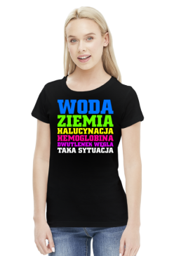Woda Ziemia Halucynacja Hemoglobina Dwutlenek Węgla Taka Sytuacja - damska ciemna