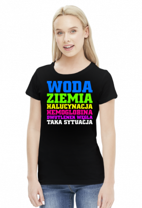 Woda Ziemia Halucynacja Hemoglobina Dwutlenek Węgla Taka Sytuacja - damska ciemna