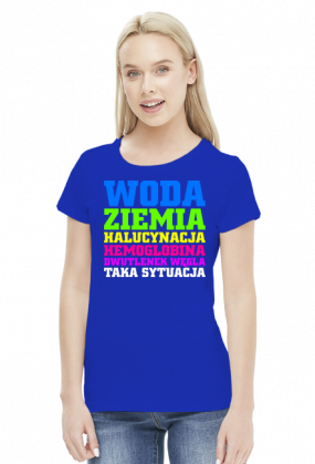 Woda Ziemia Halucynacja Hemoglobina Dwutlenek Węgla Taka Sytuacja - damska ciemna