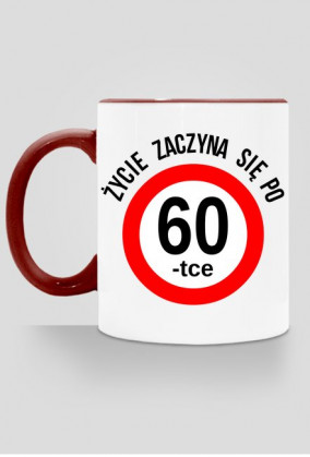 Zycie zaczyna sie po 60-tce kubek prezent na 60 urodziny