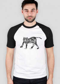 Tygrys koszulka męska, męska koszulka z tygrysem
