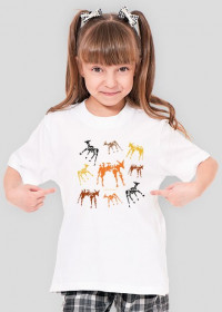 Zwierzęta koszulka dla dziewczynki, dziewczęca koszulka ze zwierzętami