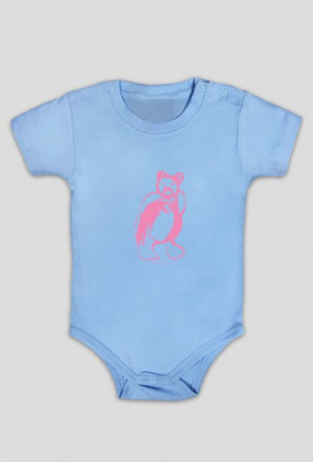 Różowy miś body niemowlęce, ubranko z różowym misiem