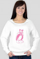 Długi rękaw bluza z różowymi misiem