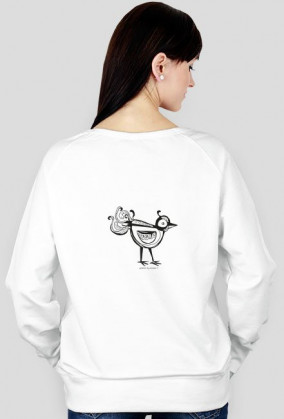 Bluzka z ptaszkiem na plecach, ptaszek bluza damska