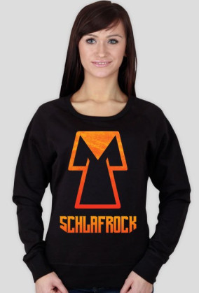Bluza SchlafRock z pomarańczowym nadrukiem