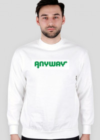 Biała bluza męska "Anyway"
