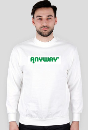 Biała bluza męska "Anyway"
