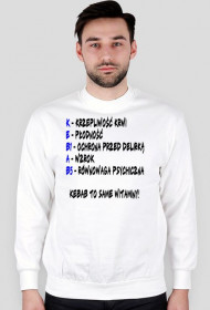 Bluza unisex biała Kebab to same witaminy