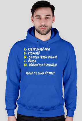Bluza męska z kapturem Kebab to same witaminy