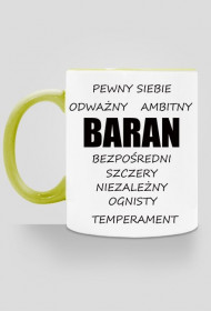 kubek, kolorowe ucho - znak zodiaku, baran