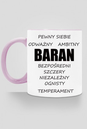 kubek, kolorowe ucho - znak zodiaku, baran