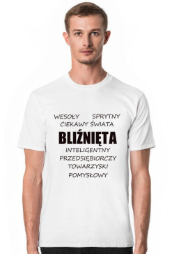t-shirt - znak zodiaku, bliźnięta