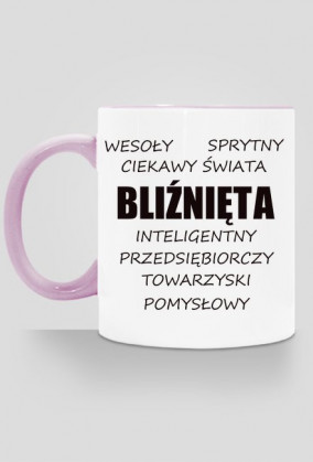 kubek, kolorowe ucho - znak zodiaku, bliźnięta