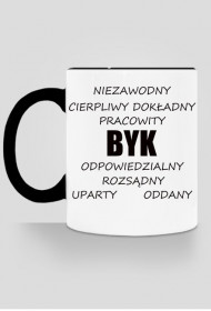 kubek, kolorowe ucho - znak zodiaku, byk