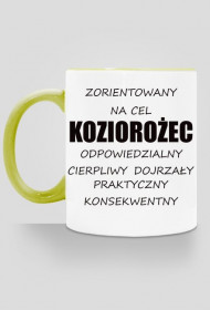 kubek, kolorowe ucho - znak zodiaku, koziorożec