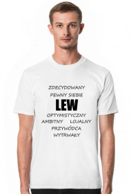 t-shirt - znak zodiaku, lew