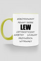 kubek, kolorowe ucho - znak zodiaku, lew