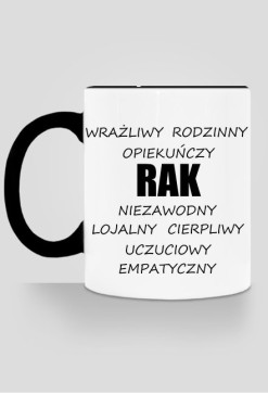 kubek, kolorowe ucho - znak zodiaku, rak